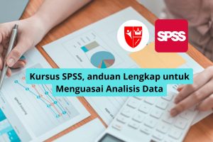 Ilustrasi penggunaan software SPSS untuk analisis data dalam kursus online.